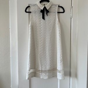 Alice + Olivia White Lace Mini Dress